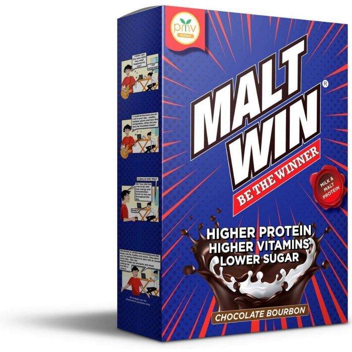 Maltwin - Chocolate Bourbon (Malt Based Health Drink for Kids and Adults), 450 g Refill Box